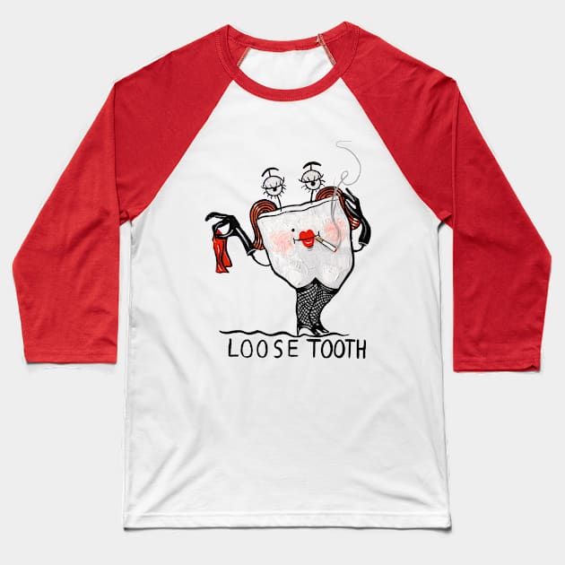 Loose Tooth Baseball T-Shirt by Anthony R Falbo